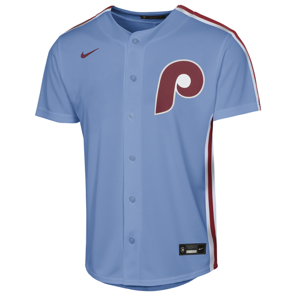 Nike MLB Phillies Kids Away Jersey - Boys' Grade School - Blue - Image 2