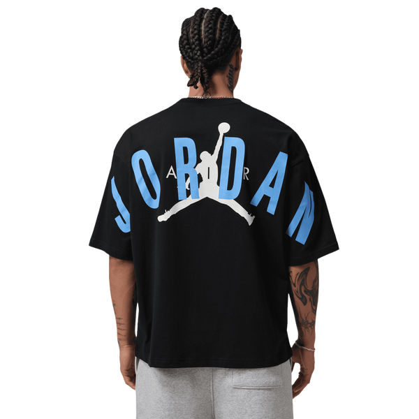 Jordan Back Stretch Oversized Short Sleeve Crew - Men's - Black/University Blue - Image 2
