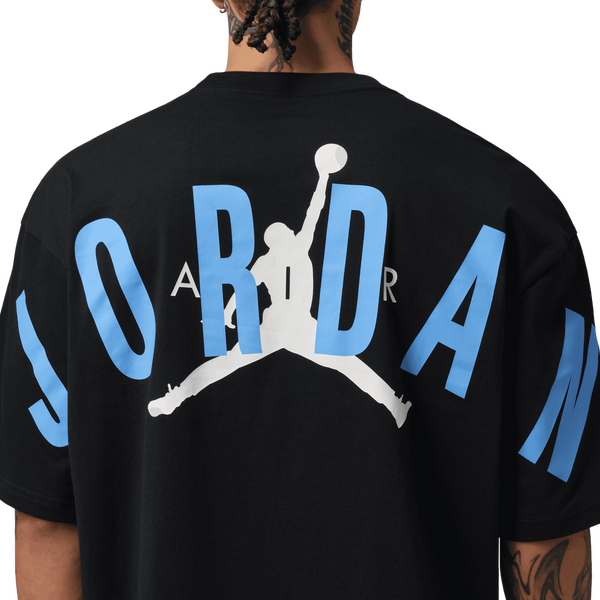 Jordan Back Stretch Oversized Short Sleeve Crew - Men's - Black/University Blue - Image 4