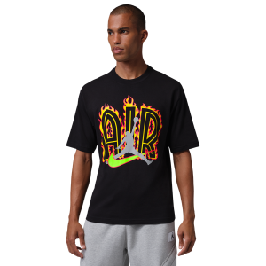 Jordan Air Scrpt Gfx Ss Crew - Men's - Black