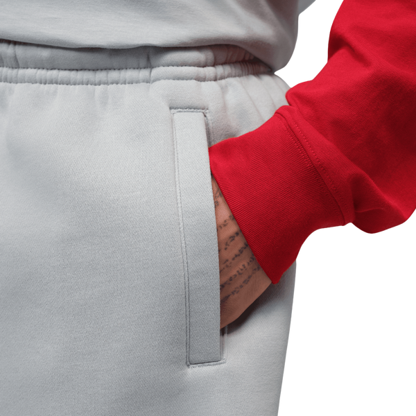 Jordan Brooklyn Stretch Fleece Short - Men's - Wolf Grey/Sail - Image 3