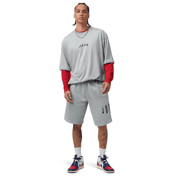 Jordan Brooklyn Stretch Fleece Short - Men's - Wolf Grey/Sail - Image 6