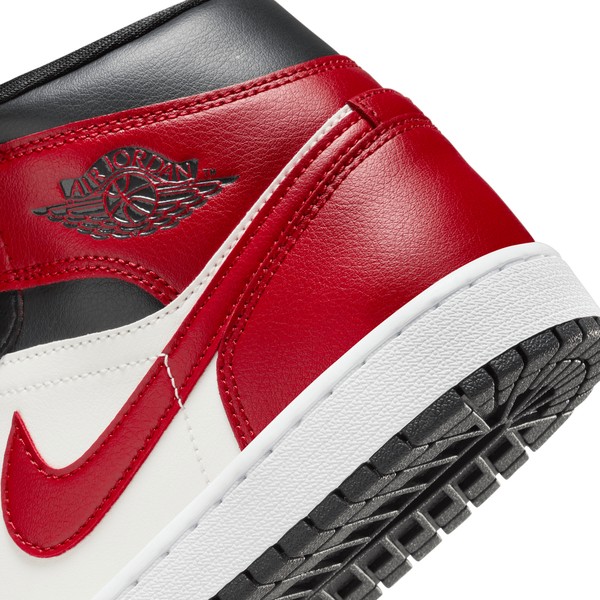 Jordan AJ 1 Mid - Women's - Black/Red/White - Image 8