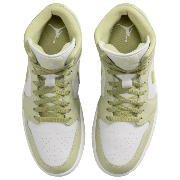 Jordan AJ 1 Mid - Women's - Olive Aura/Lawn/Sail - Image 4