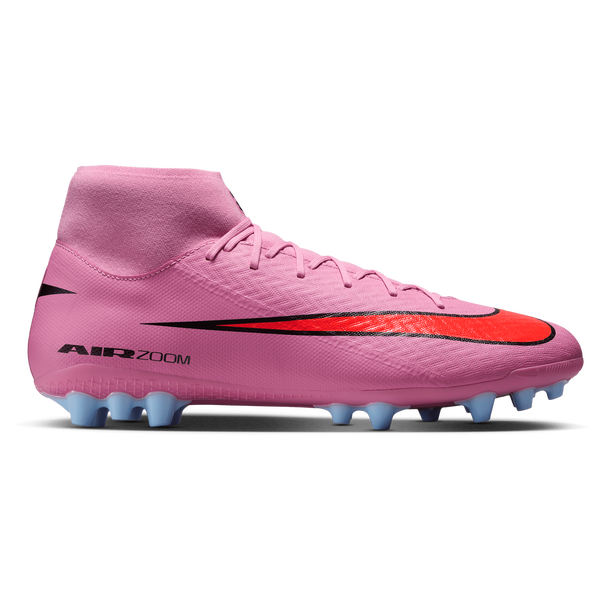Nike Zm Superfly 10 Academy AG - Men's - Black/Magic Flamingo/Total Crimson