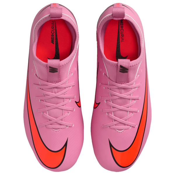 Nike JR Zoom Vapor 16 Academy FG/MG - Boys' Grade School - Black/Total Crimson/Magic Flamingo - Image 4