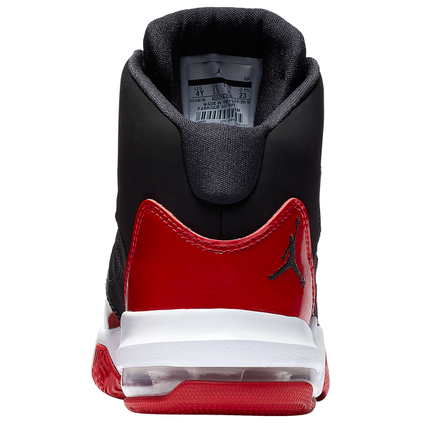Jordan Max Aura - Boys' Grade School - Black/Gym Red/Black - Image 3
