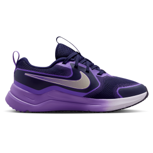 Nike Cosmic Runner Swoosh - Boys' Grade School - Blackened Blue/Coconut Milk/Bright Violet
