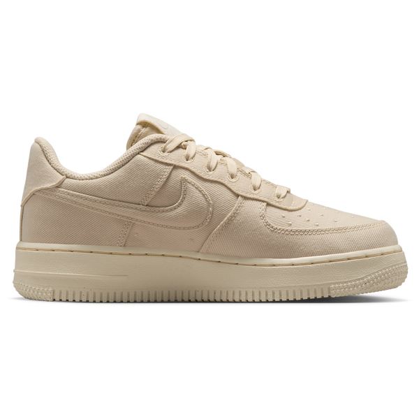 Nike Air Force 1 KI Canvas - Boys' Grade School - Beach/Coconut Milk/Beach