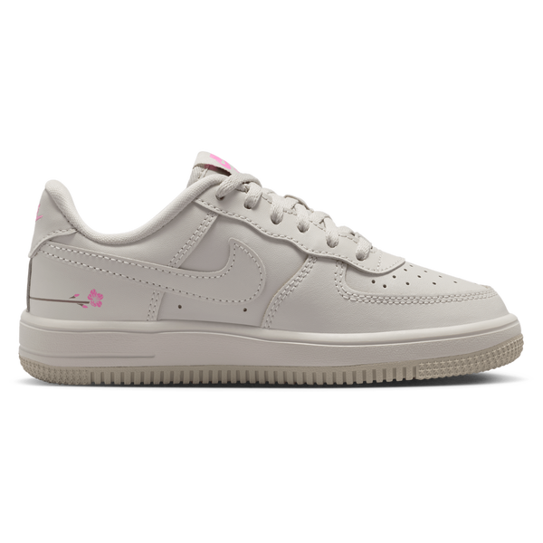 Nike Force 1 Low Lace FL - Boys' Preschool - Light Bone/Light Bone/Playful Pink