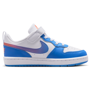 Nike Court Borough Low - Boys' Preschool - White/Bright Violet/Blue Crystal