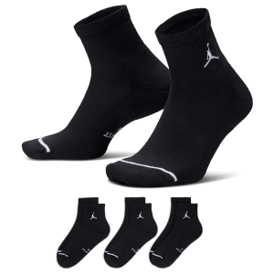Jordan Everyday 3 Pack Cushion Ankle Socks - Men's - Black/White