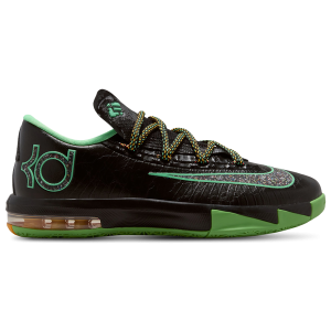 Nike KD VI - Boys' Grade School - Black/Lucid Green/Multi