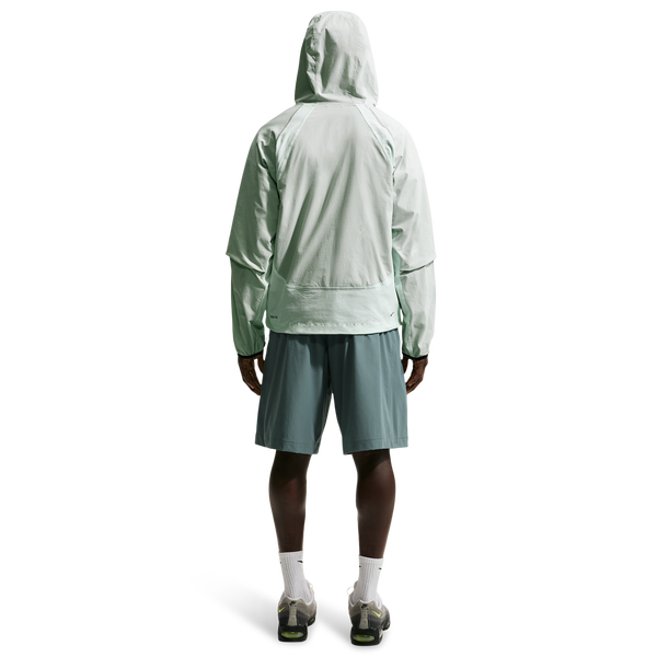 Nike Tech Drifit Woven CB FZ Windrunner Jacket - Men's - Light Silver/Black/Barely Green - Image 4