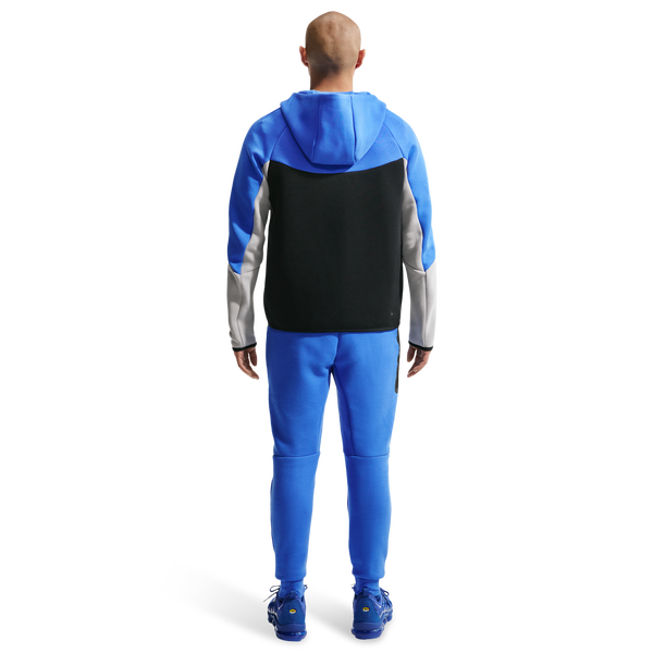 Nike Tech Fleece Full-Zip Windrunner Hoodie - Men's - Blue Crystal/Black/Lt Smoke Grey - Image 7