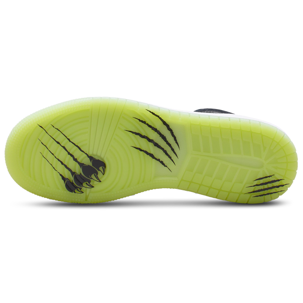 Jordan Air Jordan 1 Low SS - Boys' Grade School - Barely Volt/Black/Iron Grey - Image 5