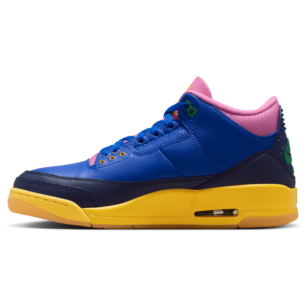 Jordan AJ 3 Retro OG Brazil SP - Boys' Grade School - Racer Blue/Lucky Green/Playful Pink - Image 2