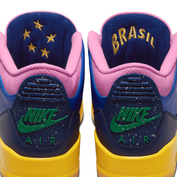 Jordan AJ 3 Retro OG Brazil SP - Boys' Grade School - Racer Blue/Lucky Green/Playful Pink - Image 9