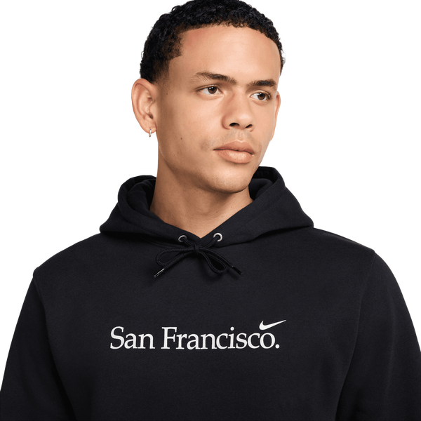 Nike San Francisco Club BB Pullover Hoodie - Men's - Black/White - Image 3