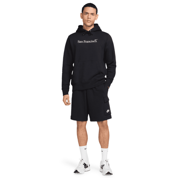 Nike San Francisco Club BB Pullover Hoodie - Men's - Black/White - Image 6