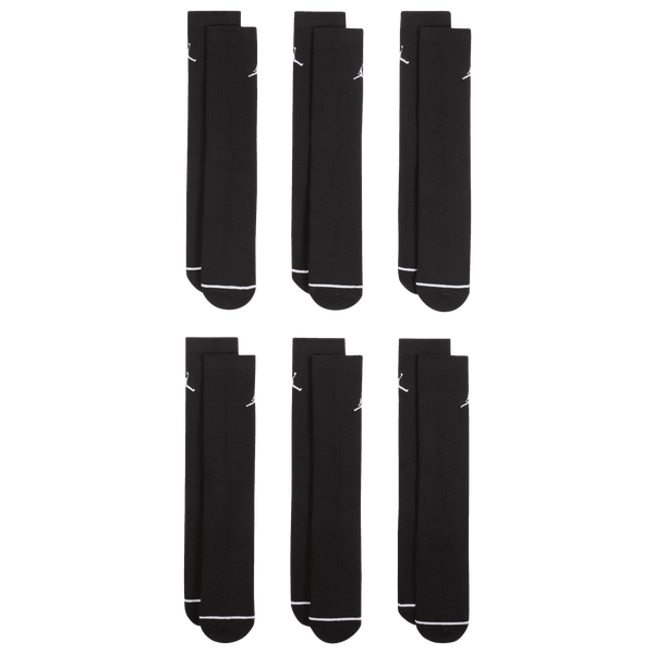 Jordan Cushion Ply Crew Sock 6 Pack - Men's - Black/White - Image 2