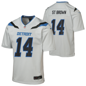 Nike Lions NFL Rival AB14 Game Jersey - Boys' Grade School - Silver