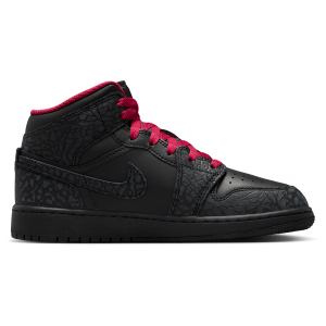 Jordan AJ1 Mid SE - Boys' Grade School - Tough Red/Black/Black
