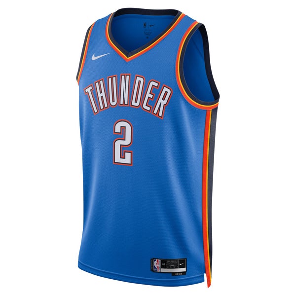 Nike Thunder Swingman Icon Jersey - Men's - Signal Blue/Orange/White - Image 2