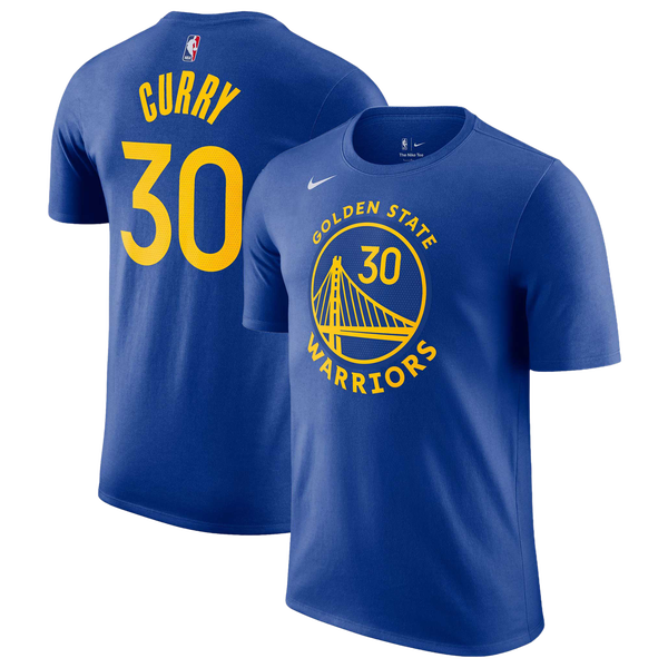 Nike Warriors Name & Number T-Shirt - Men's - Rush Blue