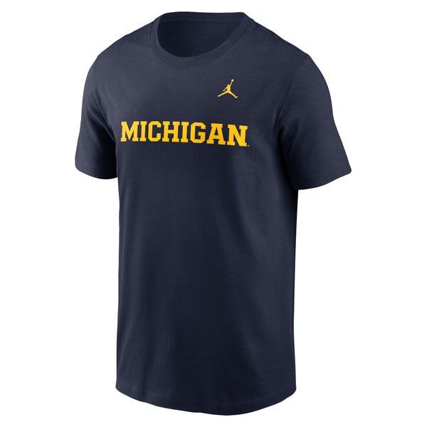 Nike NCAA Wordmark Short Sleeve T-Shirt - Men's - Navy - Image 2